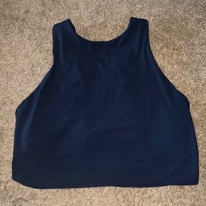 Athletic crop top from Athleta royal blue